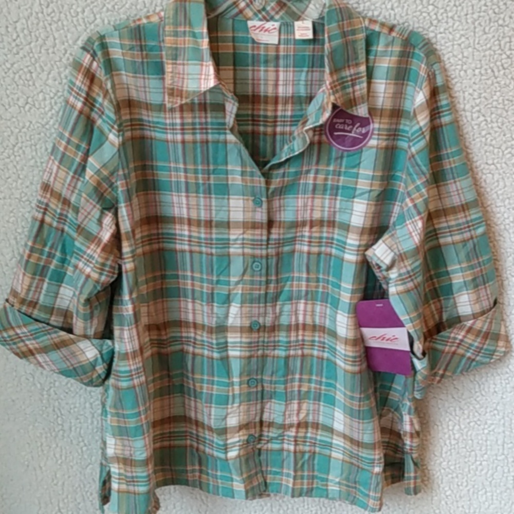 Chic L plaid shirt